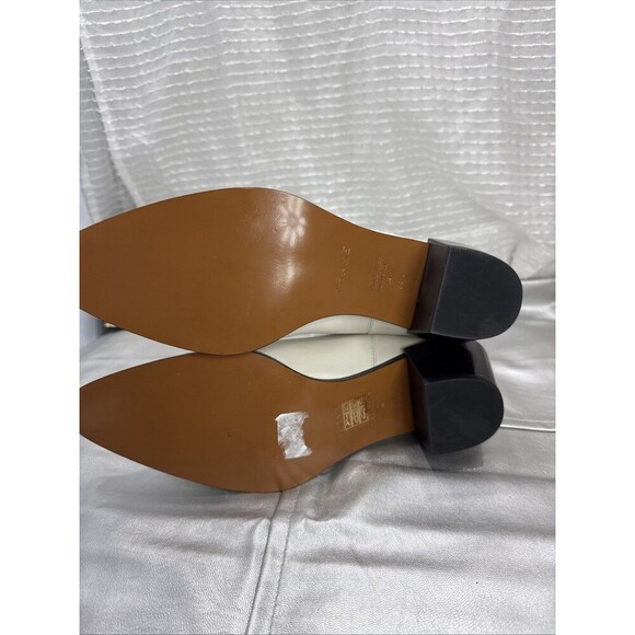 (E2) FRAME Women Le Lexington Off White Leather Chelsea Boot SIZE 38,5 - Picture 7 of 11